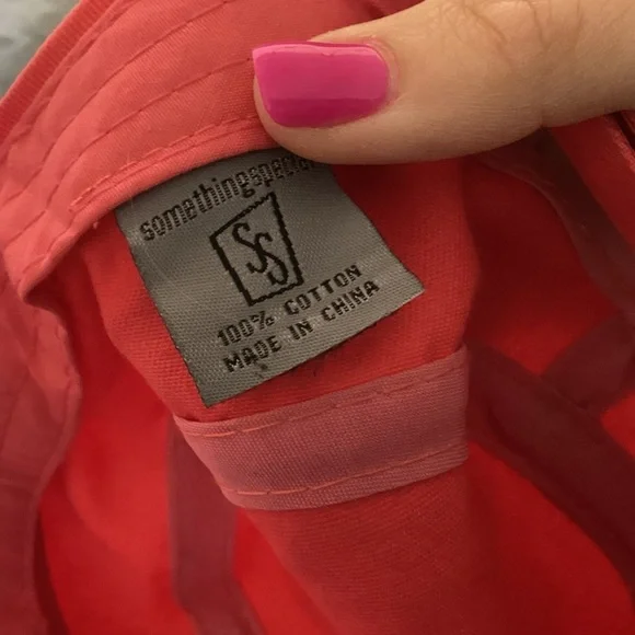 Something Special Coral Cadet Hat with rhinestones on the front - Picture 2 of 6